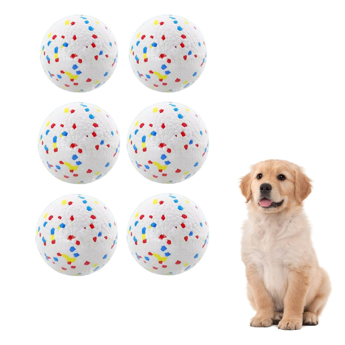 Automatic Ball Launcher for Dogs ，The Upgraded Premium Ball Thrower Adjustable Distance 20-45ft Including 6 PCS 2.3-inch Sized ETPU Balls, Interactive Dog Toys Suitable for Small to Medium Sized Dogs