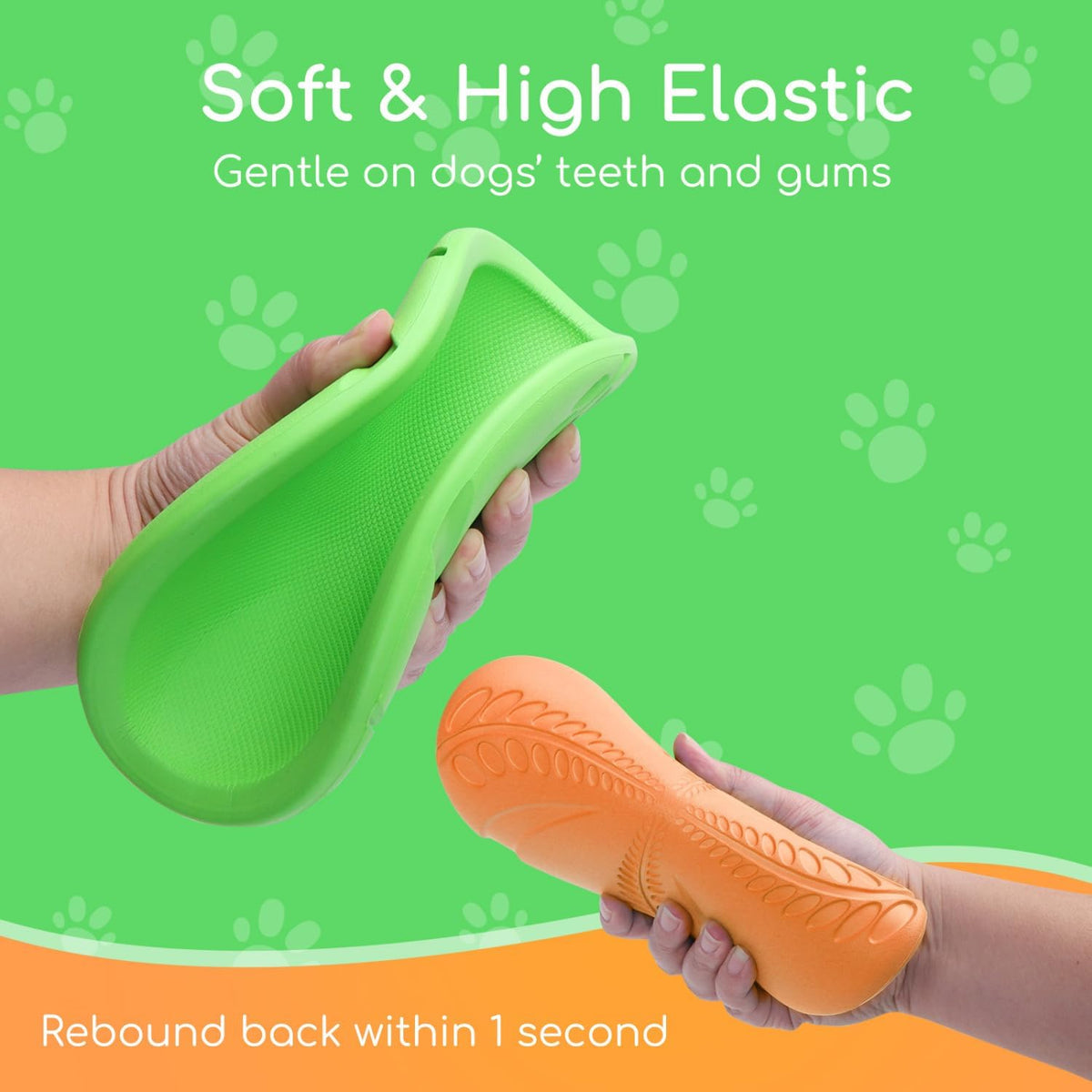 Nobleza 2 Pack Dog Flying Disc, 8in Interactive Flyer Dog Toys for Small Medium Large Dogs to Fetch, Durable Outdoor Dog Disc Toy for Long-Distance Flies and Floats on Water, Orange & Green