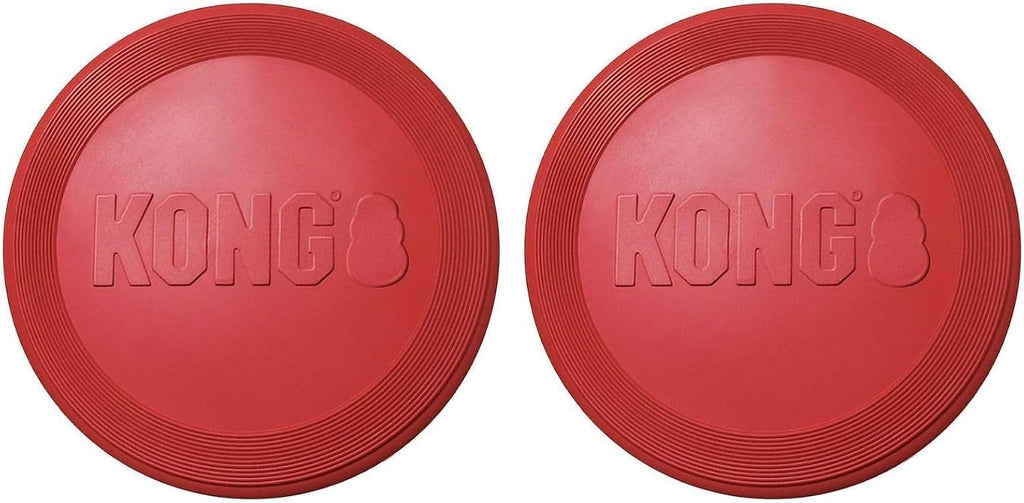 Kong Rubber Flyer,Large 2 Pack, Red