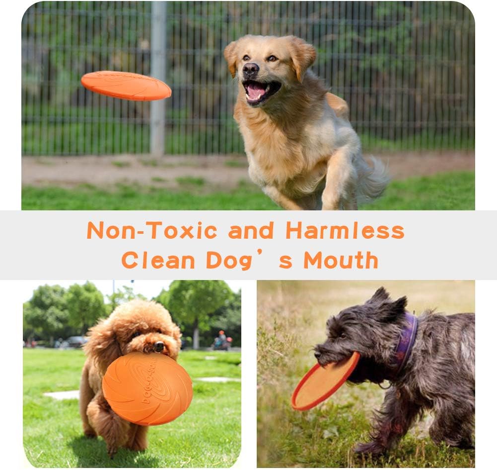 2 Pack Dog Flying Discs for Medium Large Breeds