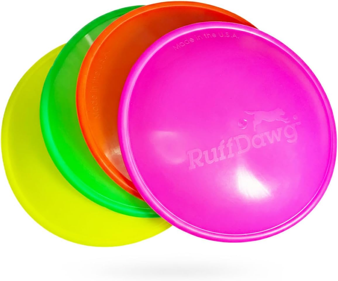 Ruff Dawg Ruff-Flex K9 Flyer Flying Disc Dog Toy, LG, Assorted Colors