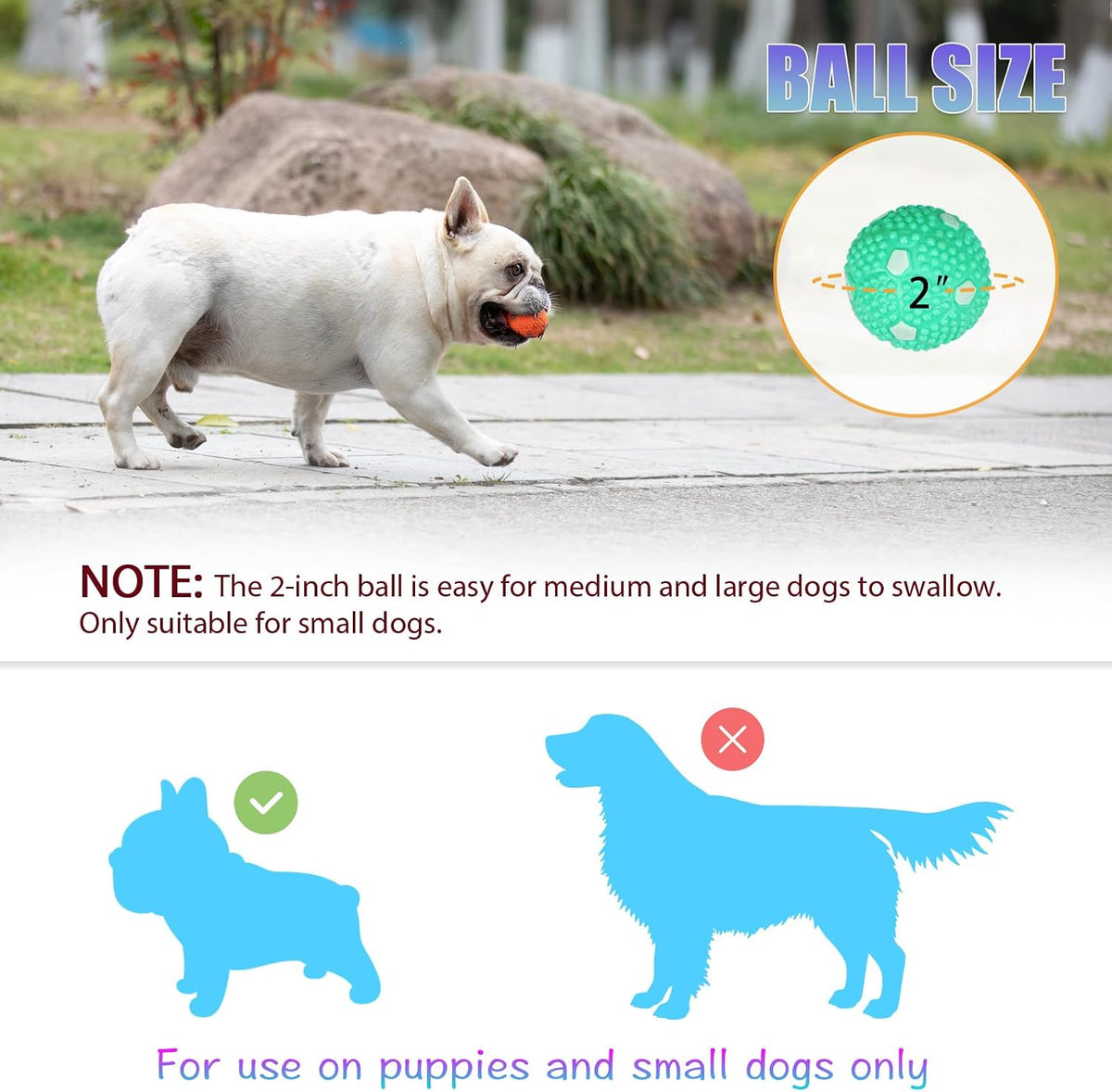 Automatic Ball Launcher for Dogs, Dog Fetch Ball Thrower Launcher, 4 Adjustable Distances, Interactive Pet Self Playing for Small Dogs and Puppies with 10 Balls (2 inches)