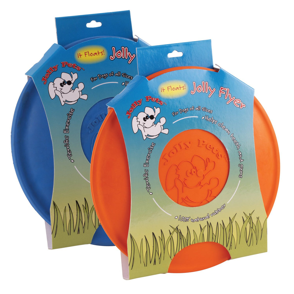 Jolly Pets Flexible, Floating Flyer Dog Toy, Large/9.5-Inch Orange