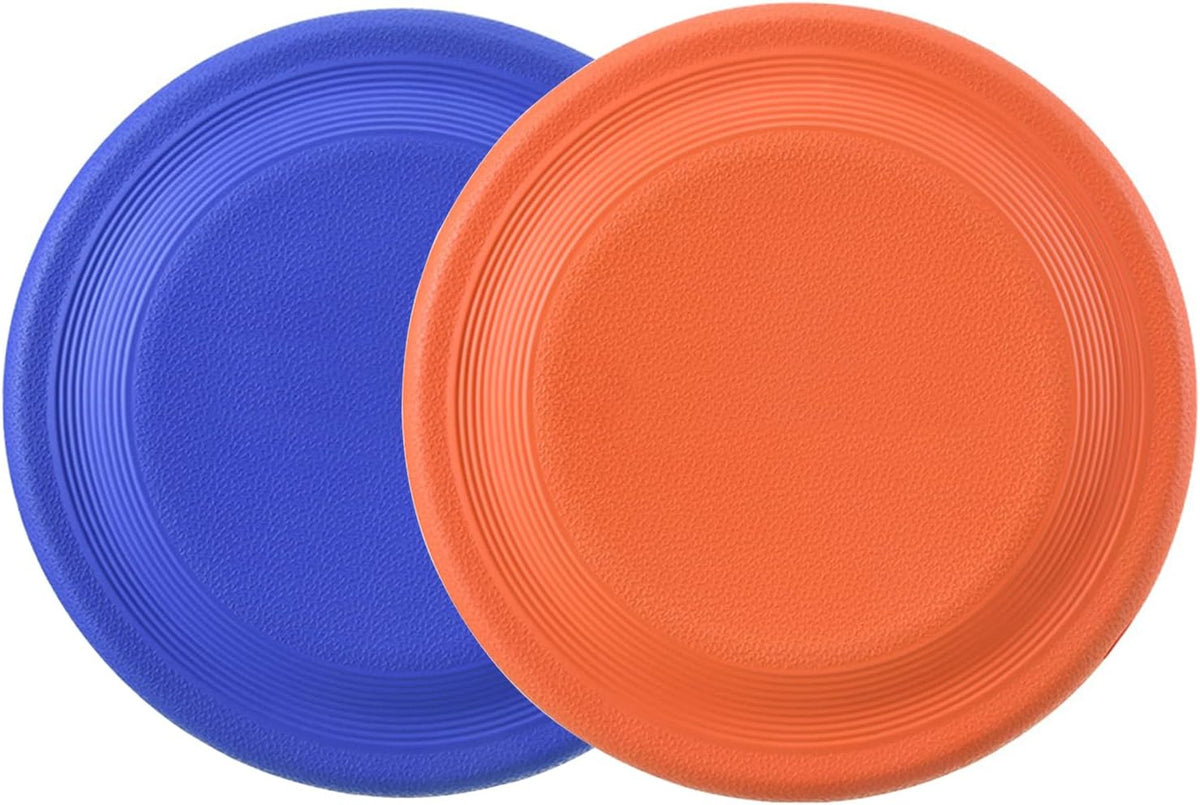 XIGOU Dog Flying Disc (2 Pack) - Durable Rubber Flying Disc Dog Toy - 9.25" Indestructible Rubber Dog Fetch Toy - Puncture Resistant & Bite Resistant Extremely - for Medium Large Dogs