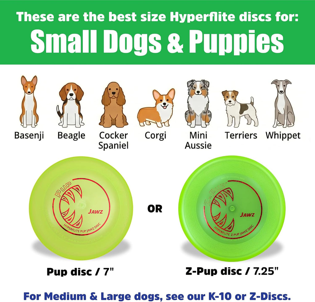 Hyperflite Pup SofFlite Soft Dog Flying Disc, 2 Pack, Small Dogs