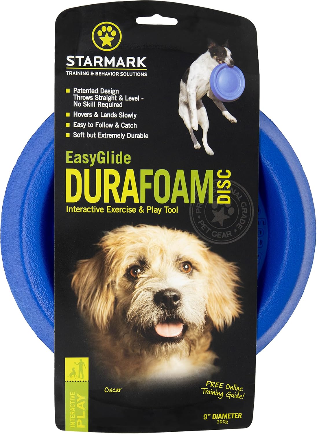 Starmark EasyGlide DuraFoam Flying Disc Dog Toy 9-Inch
