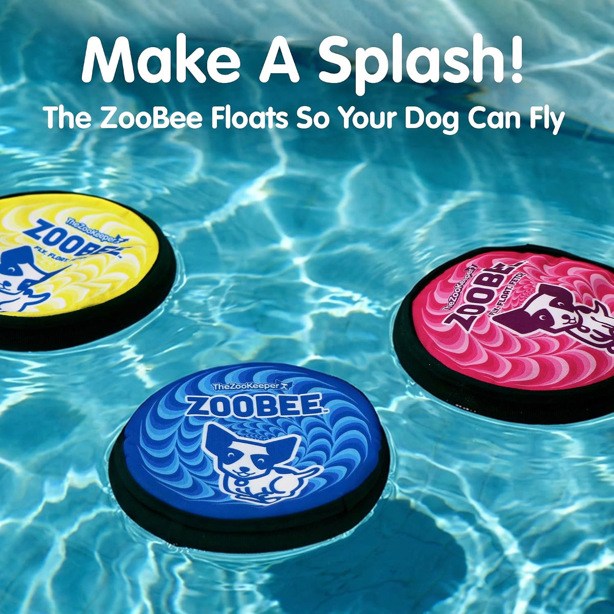 The ZooKeeper ZooBee Flying Disc Dog Toy – Soft & Durable Toss Disc, Yellow