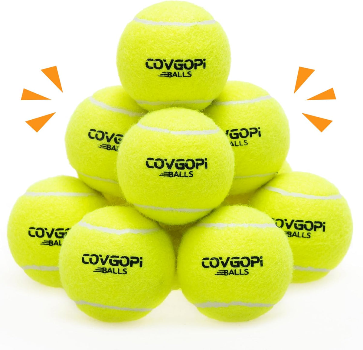 12-Pack Squeaky Dog Tennis Balls, 2.5" Interactive Rubber Toy Ball