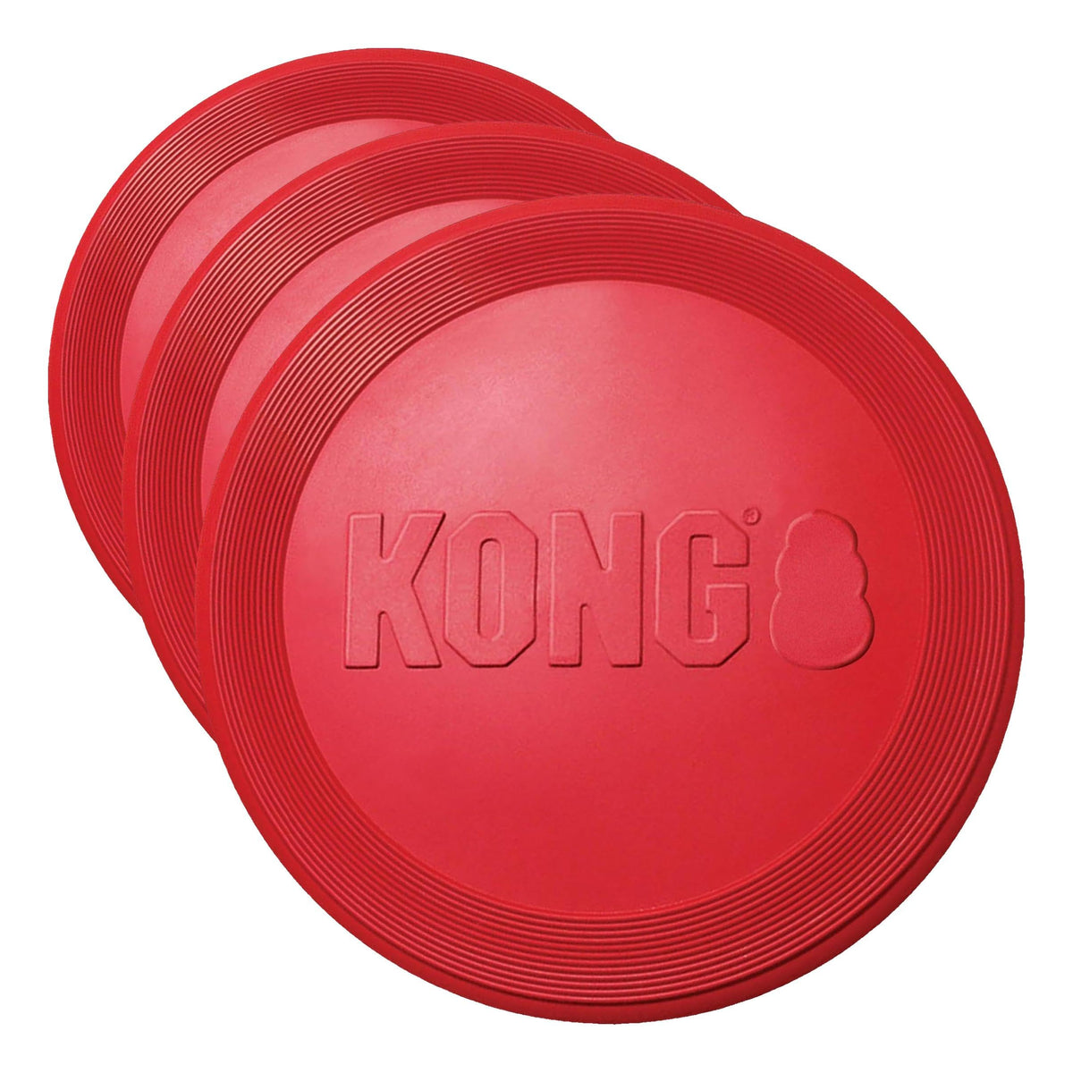 KONG Flyer, Natural Rubber Flying Disc Fetch Toy, for Medium/Large Dogs