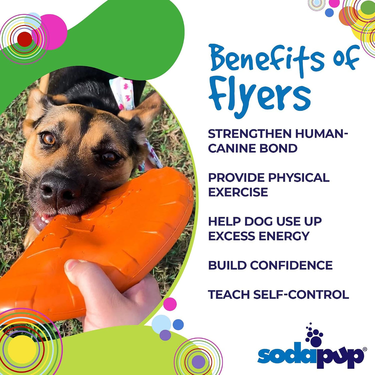 SodaPup Bottle Top – Durable Flyer Retrieving Toy Made in USA from Non-Toxic, Pet-Safe, Food Safe Natural Rubber for Bonding, Physical Exercise, Building Confidence, Teaching Self-Control, & More
