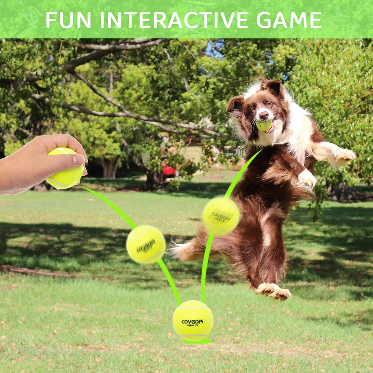 12-Pack Squeaky Dog Tennis Balls, 2.5" Interactive Rubber Toy Ball