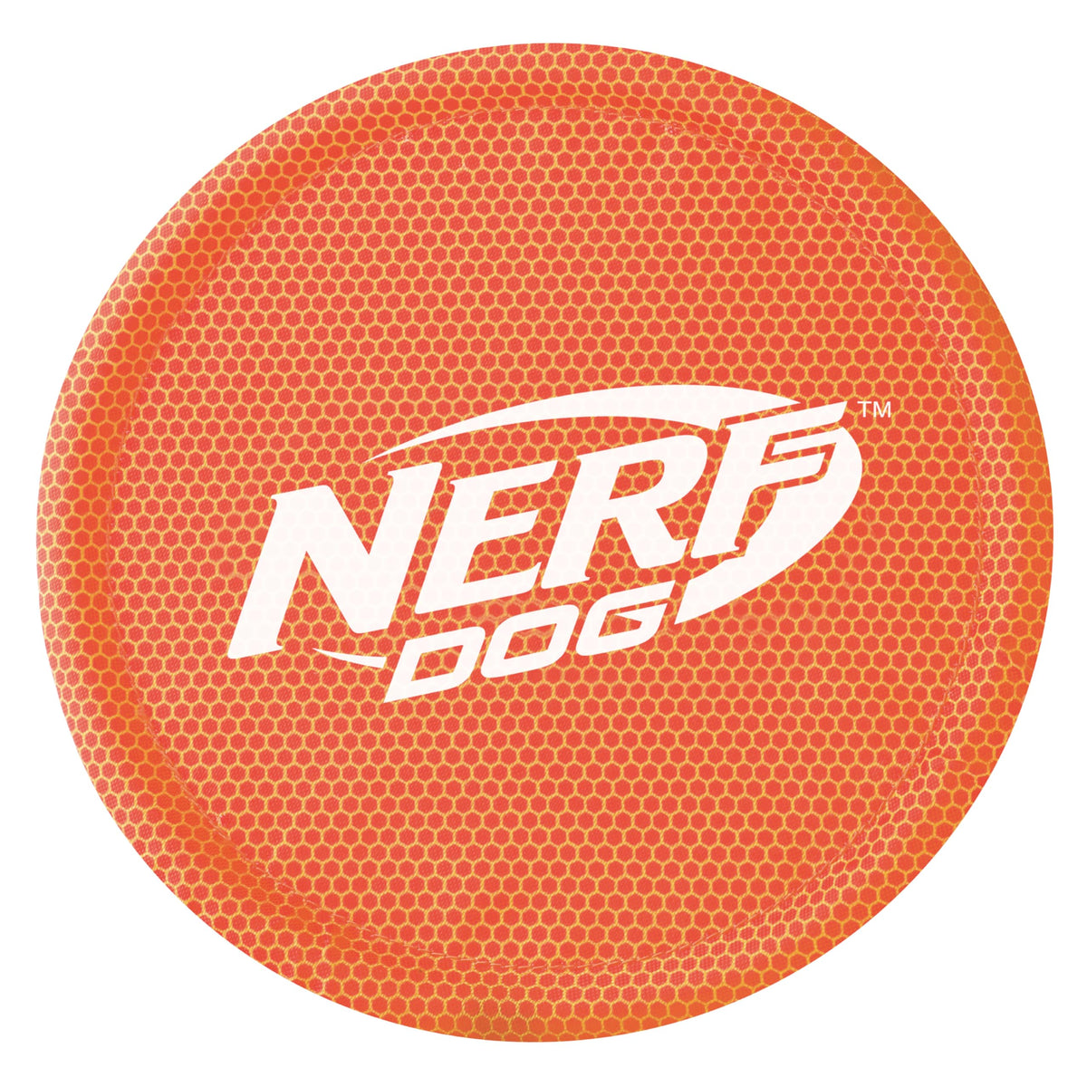 Nerf Dog Nylon Flyer Dog Toy, Flying Disc, Lightweight, Durable and Water Resistant, Great for Beach and Pool, 9 inch diameter, for Medium/Large Breeds, Single Unit, Red