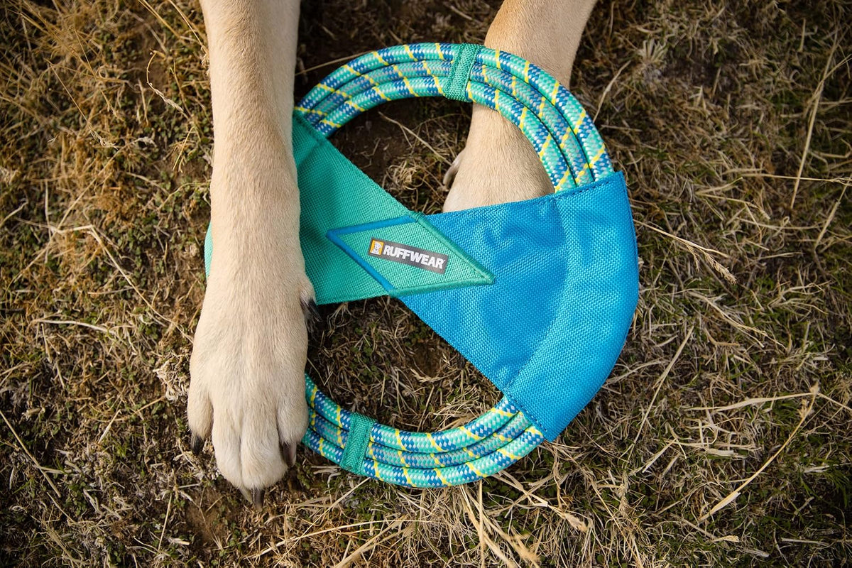 Ruffwear, Pacific Ring Dog Toy, Fetch and Tug, Aurora Teal